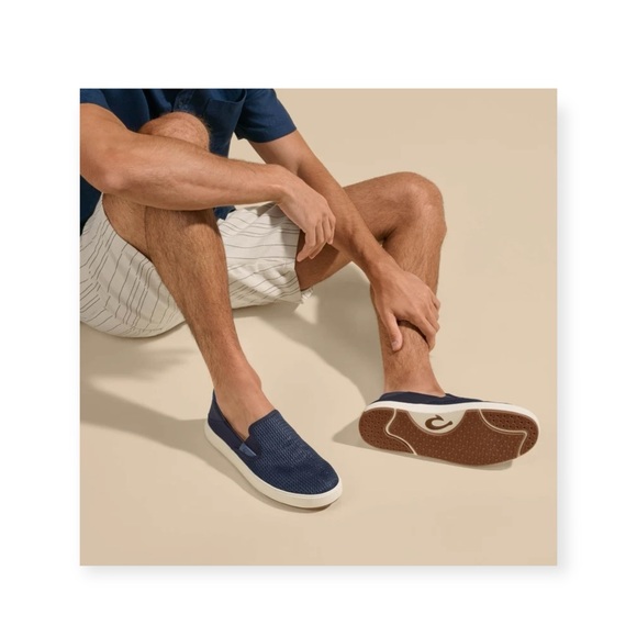 new Olukai™  ✪ Lae’ahi Slip On Slide Knit Boat Shoe Sneaker ✪ Blue Depth ✪ 8.5D - Picture 1 of 16